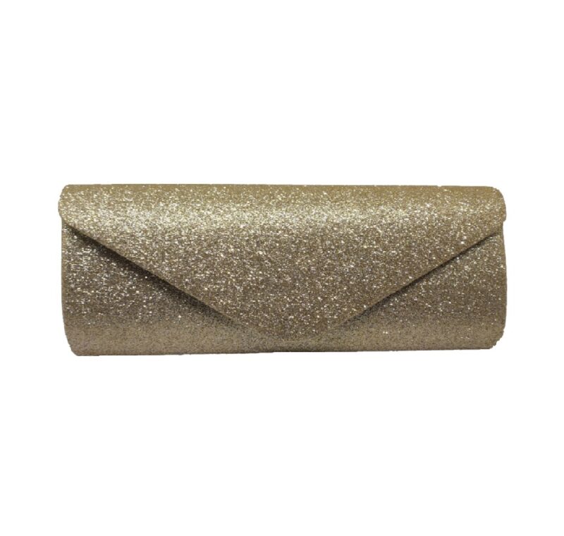 cartera dorada sobre